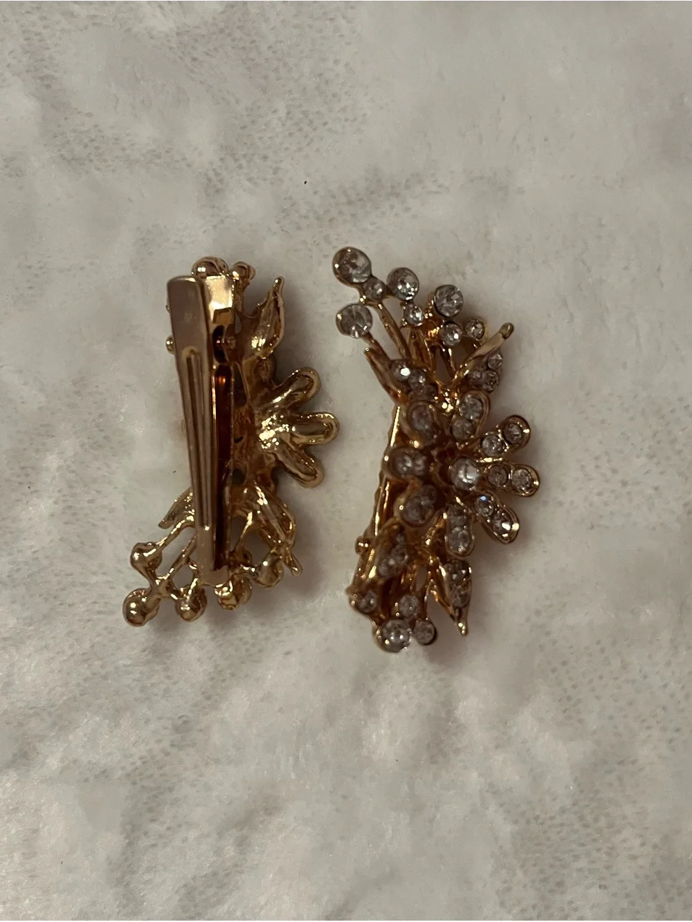Gold-Tone Seashell & Crystal Decorative Hair Clips - Women Jewelry